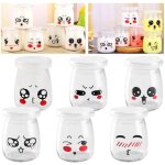 Pots de yaourt en verre 6pcs 200ml bocal en verre avec couvercles pots pour yaourt crème dessert avec ... Pots de yaourt en verre 6pcs 200ml bocal en verre avec couvercles pots pour yaourt crème dessert avec ...