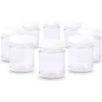 Pot de yaourt en verre avec couvercle à visser x8 80155 pour yaourtière Pot de yaourt en verre avec couvercle à visser x8 80155 pour yaourtière