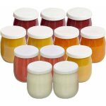Pots de yaourt en verre - mich - lot de 12 - 150 ml - couvercles �tanches - pour yaourti�res - pour multicuise ...