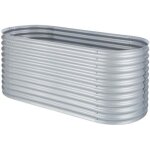 Potager sur�lev� - blumfeldt high grow - carr� potager - hauteur 100 x 80 x 200 cm - jardini�re - zinc ...