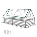 Potager sur�lev� en m�tal - duoku - yj - zzc016 - 180x90x30 cm - b�che pe 185x95x90 cm - kit 3 - en - ...