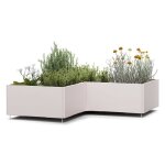 Potager surlev modulable blumfeldt - couleur sable - 8 lments individuels - acier thermolaqu