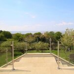 Poteau pour balustrade - inox - 90 cm - fixations incluses - usage int�rieur & ext�rieur - design contemporain ...