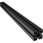 Poteau en aluminium pour cl�ture composite et son profil de finition