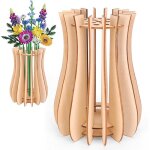 Poteau bois pour bouquet lego 10280 / 10313 compatible tournesol rose orchid�e tulipe (style 3)