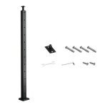 Poteau de garde - corps - duoku - hr - 014g - acier inoxydable - 1067 mm - trous pr� - perc�s en l