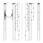 Poteaux de tennis carr�s avec fourreaux - acier lynx sport - blanc - tu