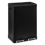 Poubelle tri � p�dales m�tal 2x30l ariane noir - 5 five simply smart