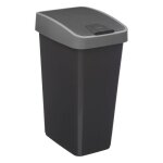 Poubelle 2 ouvertures plastique 25l gris - 5 five simply smart