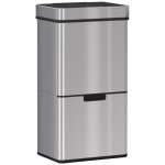 Homcom - poubelle - acier - 42x30x81cm - argent