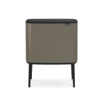Poubelle bo touch bin - brabantia - 1 seau int�rieur - 36 l - platinum