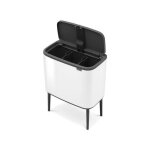 Poubelle bo touch bin tri 3 x 11 litres blanc brabantia Poubelle bo touch bin tri 3 x 11 litres blanc brabantia