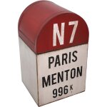 Poubelle borne kilom�trique en fer 33 x 33 x 55. 5 cm