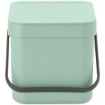 Poubelle - brabantia - sort & go 6l - jade green - compacte - facile  vider - idale pour dchets organiques ...