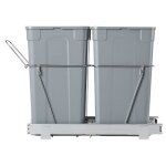 Poubelle coulissante sous �vier - duoku - 2x2485 l - syst�me de tri des d�chets pour cuisine poign�e ...