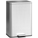 Poubelle de cuisine 20 litres design moderne seau int�rieur amovible p�dale antid�rapante argent�e