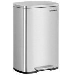 Poubelle de cuisine 50l  pdale avec seau intrieur en plastique couvercle fermeture douce anti - odeur ...
