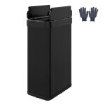 Poubelle cuisine automatique costway 60 l - tri selectif avec 2 bacs capteur mouvementfermeture douce ...