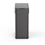 Poubelle de cuisine automatique silverlake noir acier inoxydable 60 l