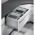 Poubelle de cuisine encastrable pour tiroir coulissant 60l hailo as xxl 900