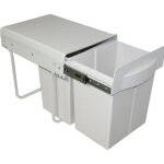 Poubelle cuisine blanc poppy - poubelle encastrable 2 x 20 litres