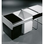 Poubelle de cuisine tri s�lectif 2 bacs encastrable 36l (18 + 18) hailo raumspar tandem