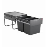 Poubelle de cuisine tri slectif 2 bacs encastrable 40l (18 + 18) hailo raumspar tandem