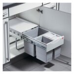 Poubelle de cuisine tri sélectif 3 bacs encastrable 35l (18 + 8. 5 + 8. 5) hailo as raumspar tandem Poubelle de cuisine tri sélectif 3 bacs encastrable 35l (18 + 8. 5 + 8. 5) hailo as raumspar tandem