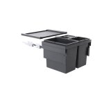 Poubelle de cuisine tri slectif 3 bacs encastrable 54l (28 + 13 + 13) hailo cargo synchro
