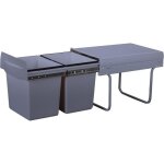 Poubelle encastrée hype gris abs 36l Poubelle encastrée hype gris abs 36l