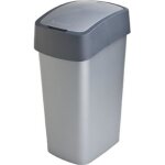 Poubelle flip bin en polypropylne 50l argent et anthracite