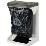 Poubelle ino rossignol - avec dérouleur de sac - 20 l - blanc et gris Poubelle ino rossignol - avec dérouleur de sac - 20 l - blanc et gris
