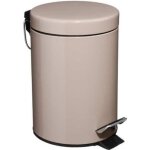 Poubelle m�tal � p�dale 3 litres atmosph�ra - taupe