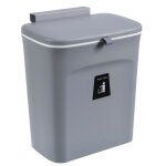 Poubellepoubelle murale pliable 9l corbeille de cuisine suspendue pour porte de placard poubelle de voiture ...