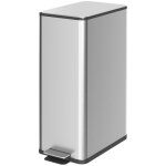 Poubelle � p�dale 20l - acier inoxydable - argent - 215x372x57 cm - seau int�rieur amovible - fermeture ...