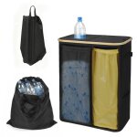 Poubelle recyclage 160l collecteur de bouteilles avec couvercle stockage de bouteilles de d�p�t conteneur ...