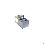 Poubelle de recyclage extraction automatique 3 conteneurs