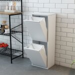 Poubelle de recyclage murale sollentuna à 2 bacs amovibles blanc Poubelle de recyclage murale sollentuna à 2 bacs amovibles blanc