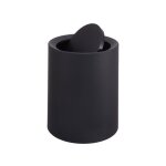 Poubelle relaxdays 13 l couvercle � bascule seau int�rieur plastique mat ronde pour salle de bain et ...