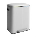 Poubelle relaxdays 2 compartiments 2 x 20 l seaux amovibles fermeture douce p�dale m�tal tri des d�chets ...