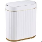 Poubelle de salle de bain automatique - virex� - 8l - couvercle � capteur de mouvement - 279x177x304 ...