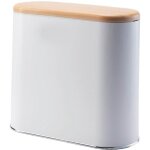 Poubelle de salle de bain troite push - aldo - kitchen move - 10 l - bois