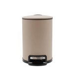 Poubelle de salle de bain m�tal mat taupe 17x21x26 cm