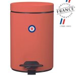 Poubelle de salle de bains � p�dale 3l fabriqu� en france corail