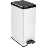 Poubelle slim - slim bin - curver - 40l - gain de place - 40 x 25 x 61 cm - gris mtallis
