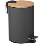 5five - poubelle soft close 3l  trio  gris anthracite