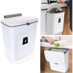 Poubelle suspendue avec couvercle coulissant poubelle pliante murale poubelle de cuisine pli�e pour porte ...