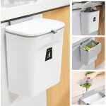 Poubelle suspendue cuisine avec couvercle 9l poubelle murale cuisine poubelle camping car suspendu pour ...