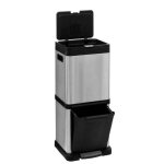 Poubelle de tri colonne  tour  20l argent