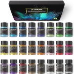 Poudre de mica - pigment r�sine �poxy 24 couleurs * 10g pigment de qualit� cosm�tique naturel?colorant ...